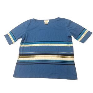 Vintage Talbots Striped Ribbed Knit T-shirt